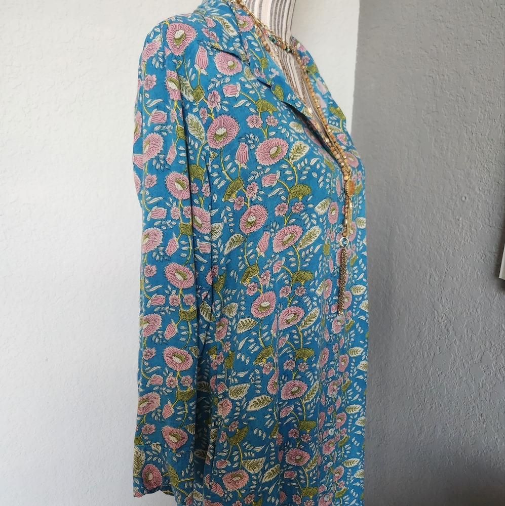 Natural Life boho floral button down shirt dress with pockets🌻 - Picture 8 of 12